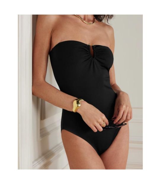 Nili Lotan Black Spaghetti Strap Swimsuit