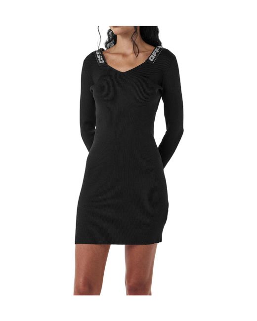 Off-White c/o Virgil Abloh Black Long-Sleeved Dress