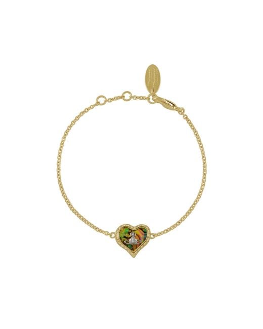 Vivienne Westwood Metallic Heart-Charm Bracelet