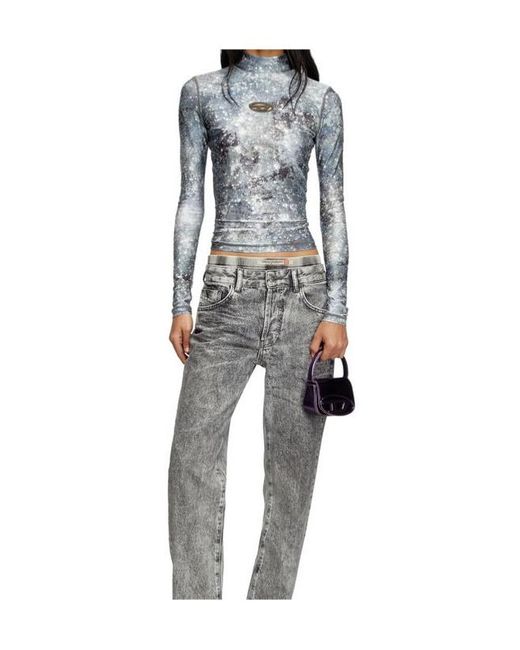 DIESEL Blue T-Akara Long Sleeved Turtle Neck Top