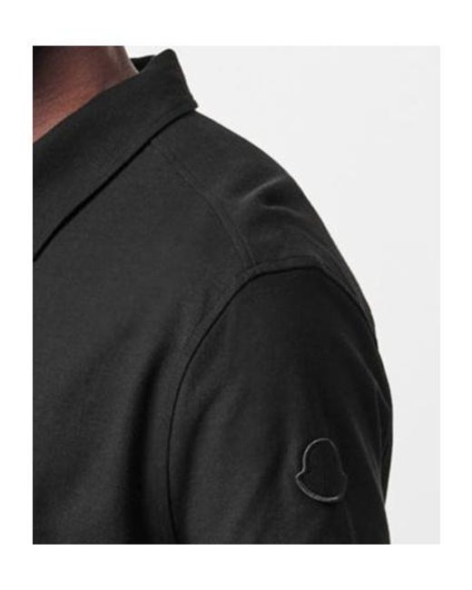 Moncler Black Short-Sleeved Polo Shirt for men
