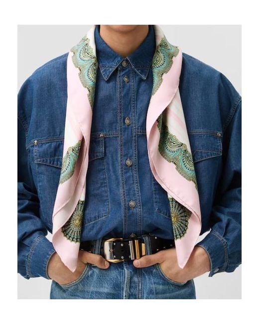 Versace White Encore Printed Scarf for men
