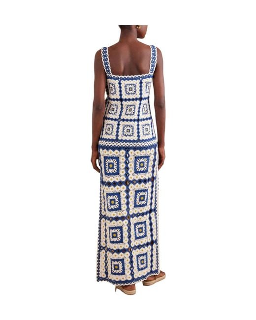ALÉMAIS Blue Dolly Crochet Cotton Dress