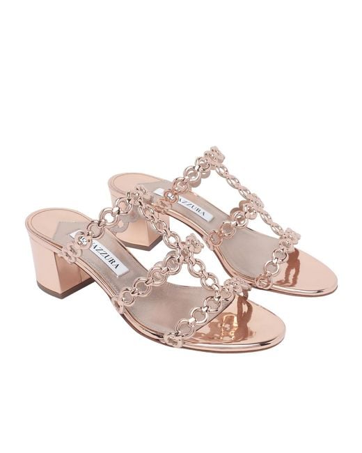 Aquazzura Pink Open-Toe High-Heeled Sandals