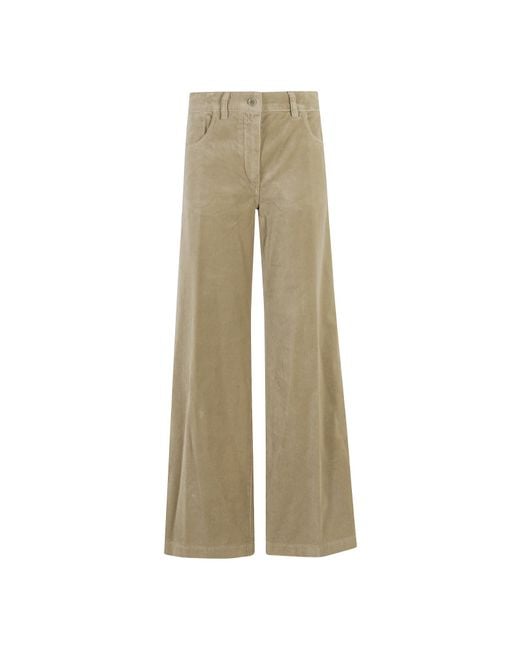 Aspesi Natural Wide-Leg Casual Pants