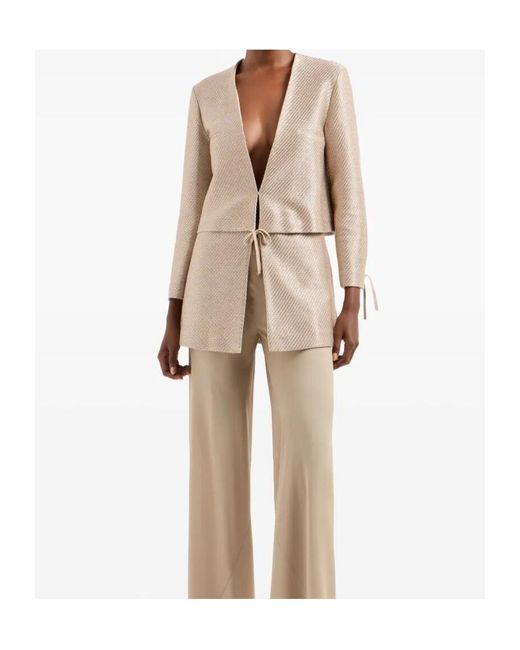 Giorgio Armani Natural Raffia-Effect Cotton And Viscose Jacket