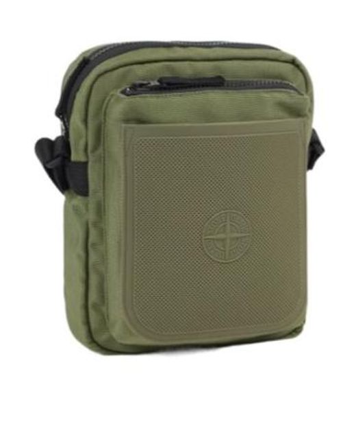 Stone Island Green Zip-Fastening Cross Body Bag for men