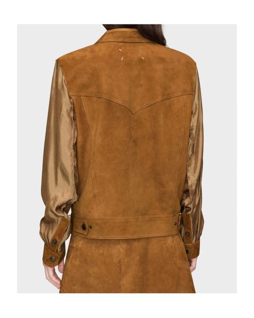 Maison Margiela Brown Suede Leather Jacket