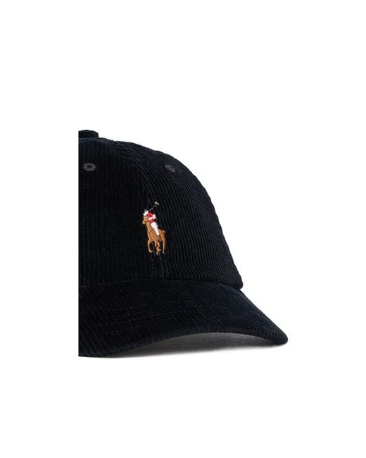 Polo Ralph Lauren Black Logo Embroidered Baseball Cap