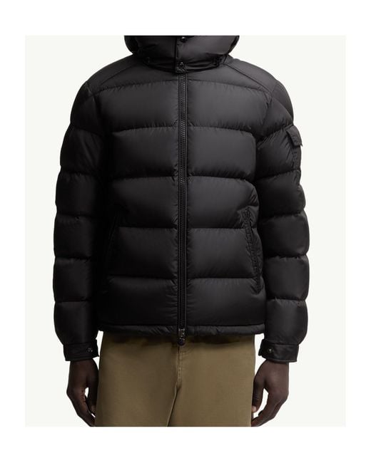 Moncler Black Maya Zip-Up Hooded Puffer Jacket for men