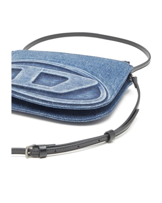 DIESEL Blue 1Dr Twin Logo-Detail Shoulder Bag