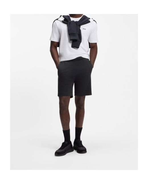Boss Black Elasticated-Waistband Shorts for men