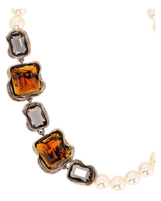 Weekend by Maxmara White Pearl Necklace