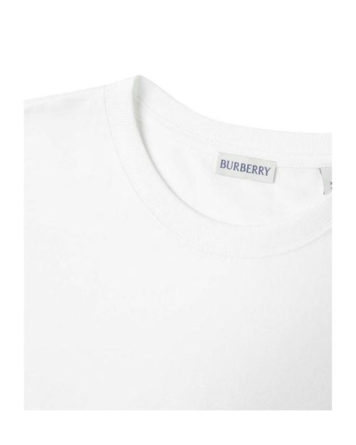 Burberry White Short-Sleeved T-Shirt for men