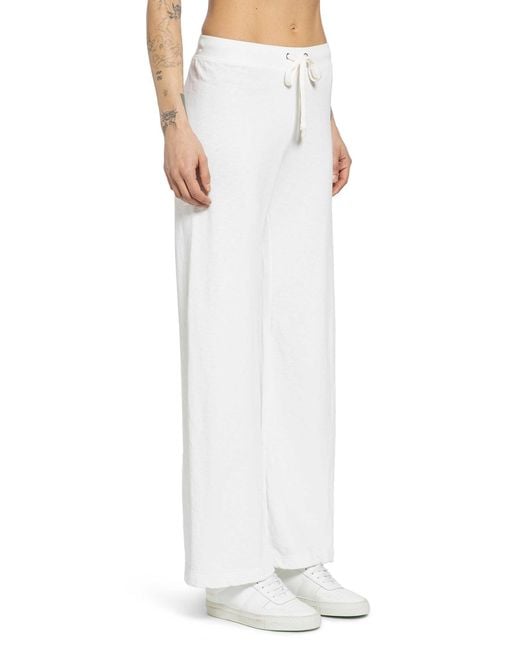 James Perse White Wide-Leg Trousers