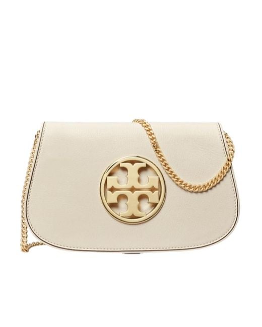 Tory Burch Natural Reva Clutch Bag