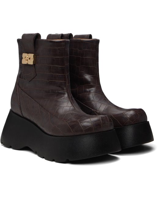Ganni Black Kat Low Ankle Boots