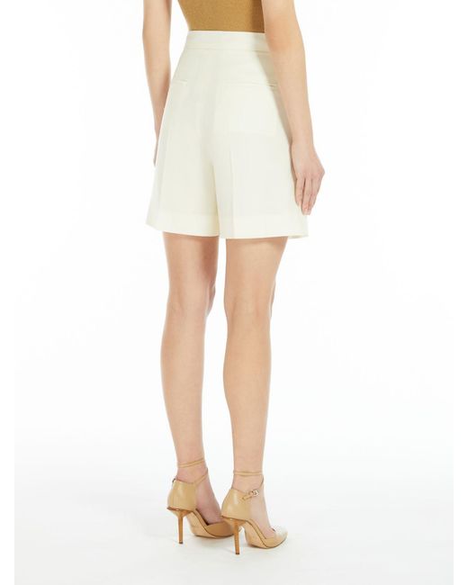 Max Mara White Priamo Mid-Rise Shorts