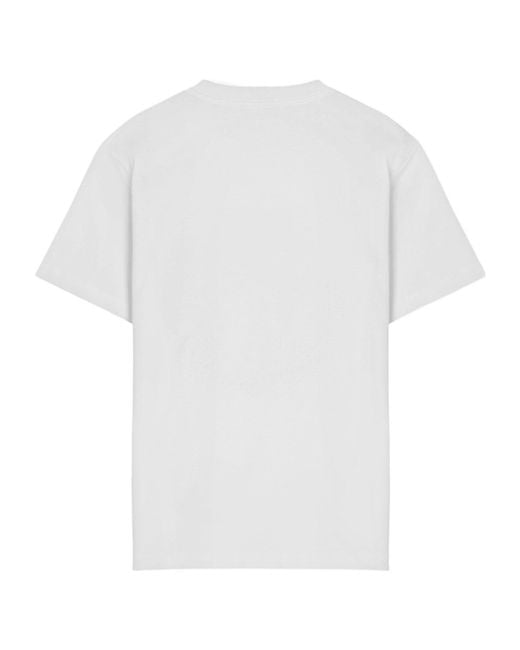 Just Cavalli White Floral Logo T-Shirt