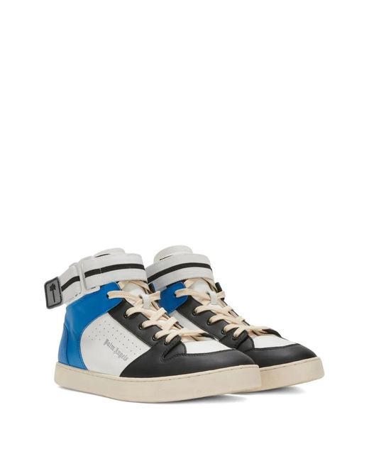 Palm Angels Blue Strap High-Top Sneakers for men