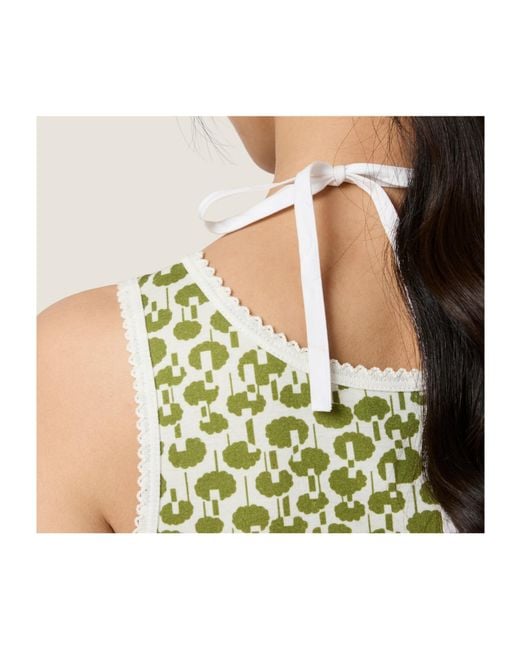 Miu Miu Green Cotton Tank Top