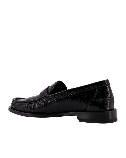 Fendi Black Ff Plaque Slip-On Loafers for men