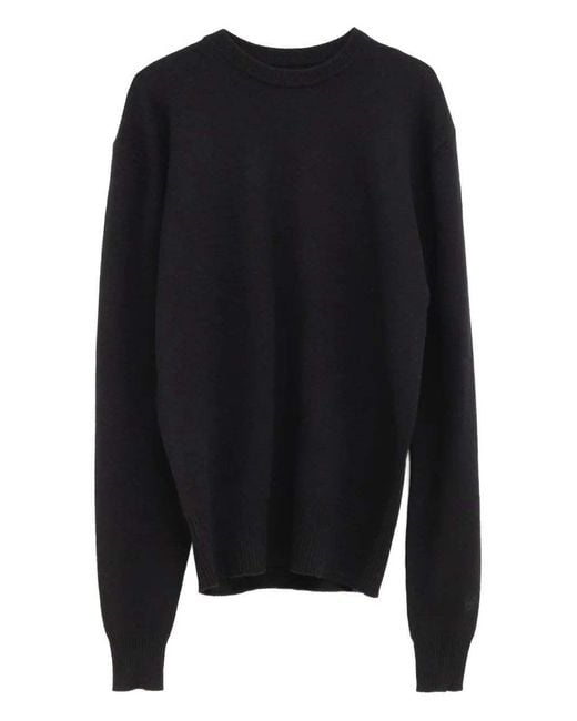 Totême Black Round-Neck Cashmere Sweater