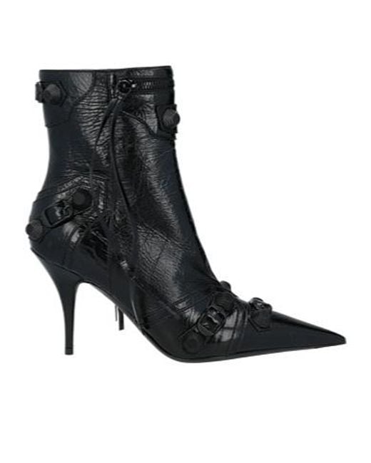 Balenciaga Black Leather Ankle Boots