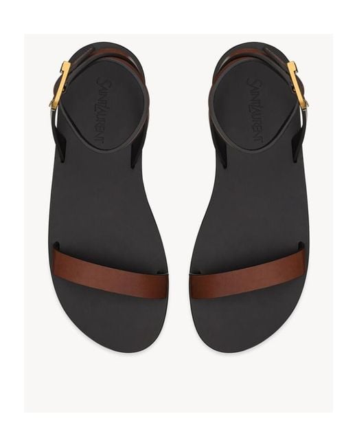 Saint Laurent White Sahara Sandals
