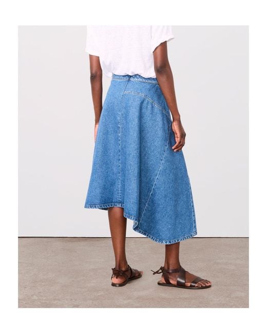 Officine Generale Blue Denim Skirt