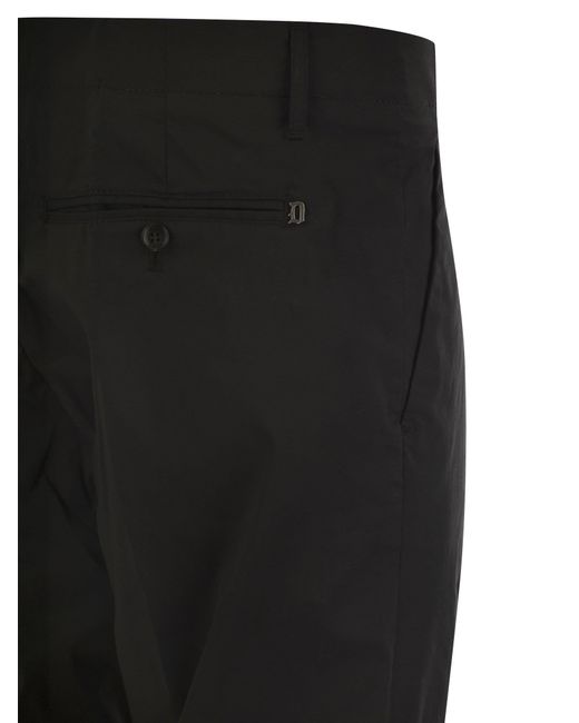 Dondup Black Pleated Tailored Trousers for men