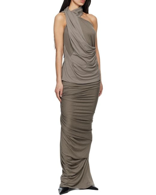 Entire studios Green Dalters Draped One-Shoulder Top