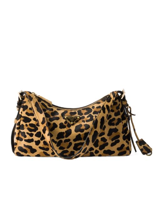 Prada Brown Aimèe Medium Printed Leather Shoulder Bag