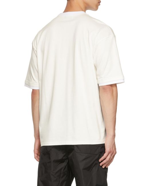 Ambush White Chain Collar Detail Crewneck T-Shirt for men