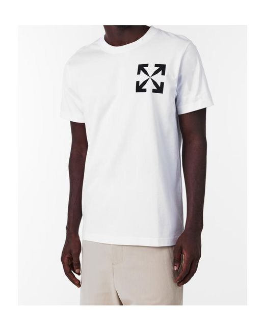 Off-White c/o Virgil Abloh White Logo Crew Neck T-Shirt for men