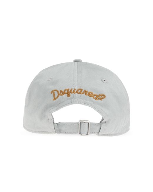 DSquared² White Rebels Baseball Cap for men