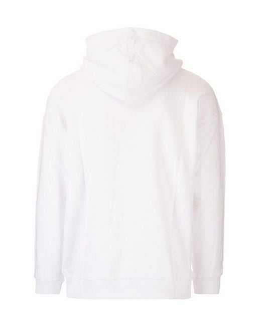 Givenchy White Logo Printed Hoodie for men