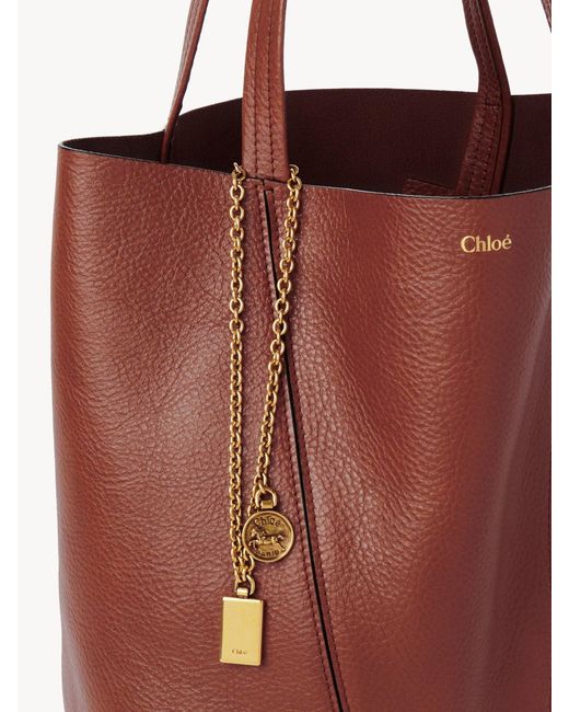 Chloé Red Chloé Spin Ring-Detail Shoulder Bag