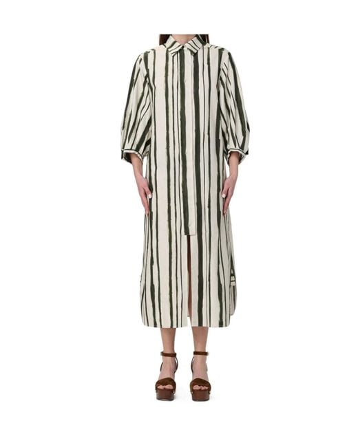 Max Mara White Collared Dress