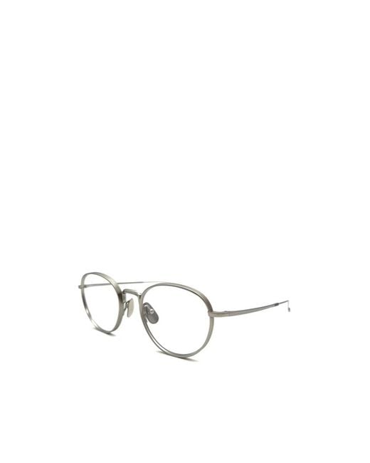 Thom Browne White Eyewear Pantos Frame Glasses for men