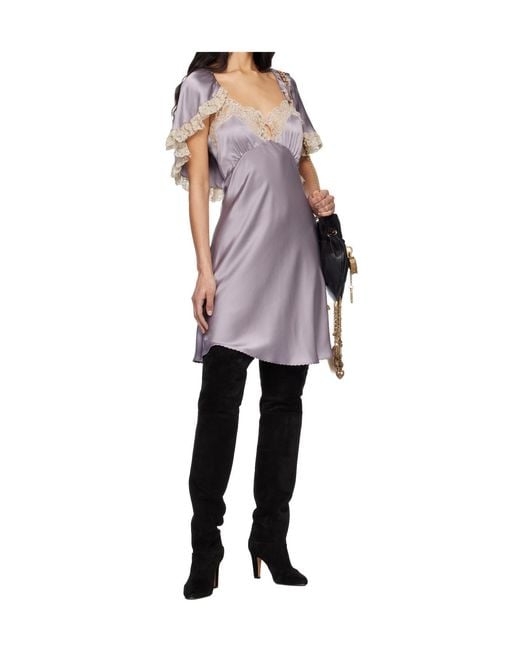 Chloé Multicolor Shawl Mini Dress