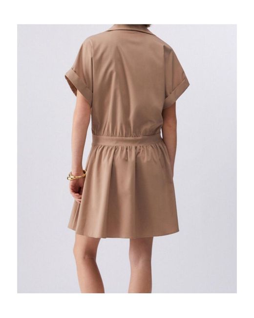 Liu Jo Brown Better V-Neck Mini Dress
