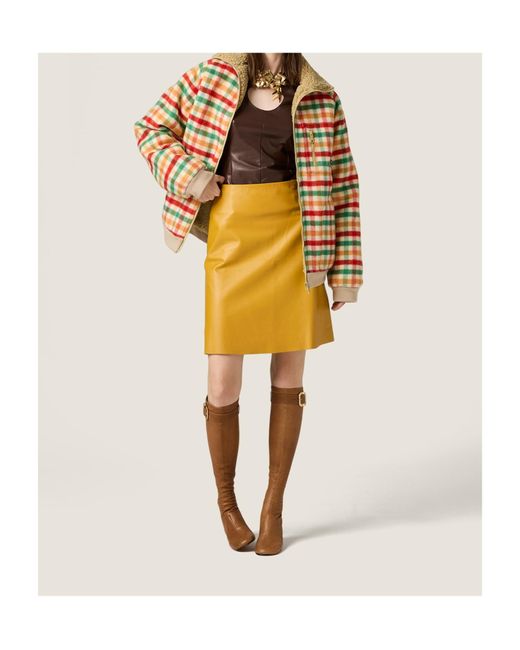 Miu Miu Multicolor Logo-Patch Zipped Jacket