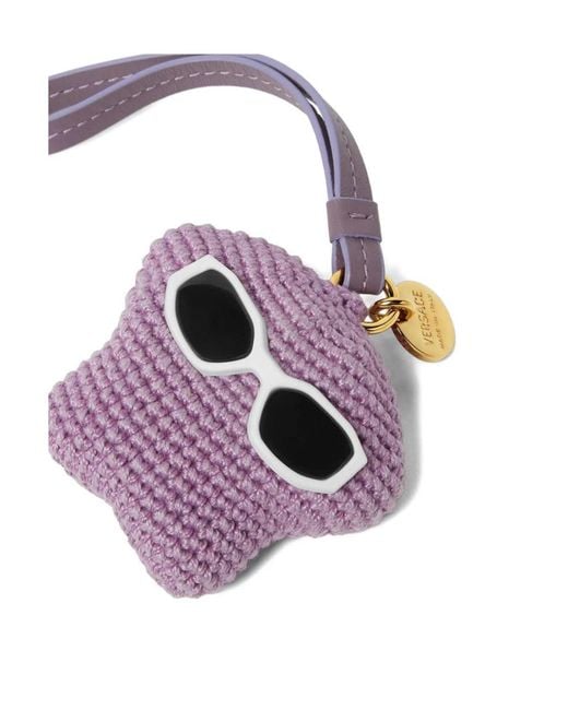 Versace Pink Medusa Fluffy Crochet Bag Charm