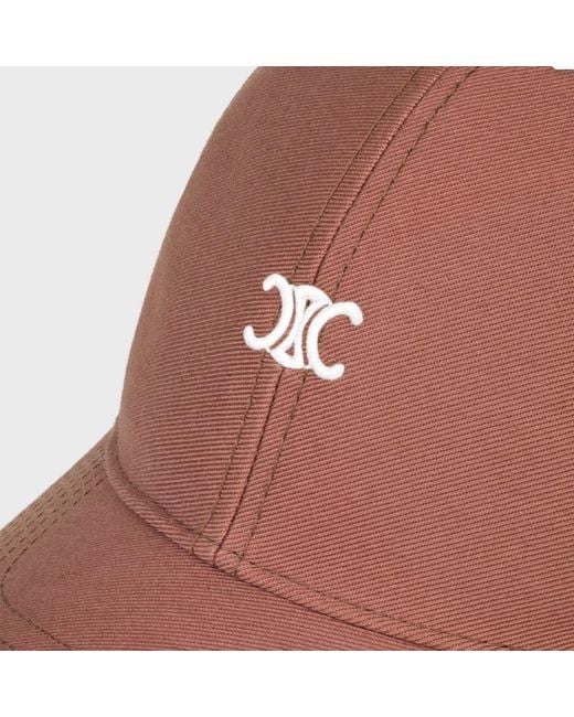 Céline Pink Triomphe Baseball Cap