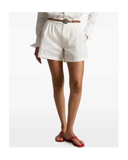 Polo Ralph Lauren White Pleated Short