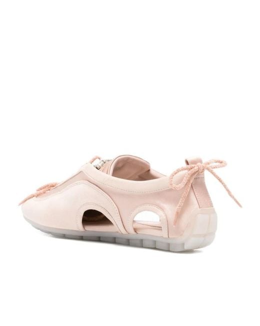 Simone Rocha Pink Hollow-Out Sneakers