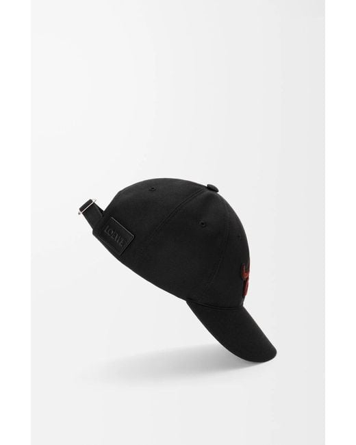 Loewe Black L Patch Cap for men