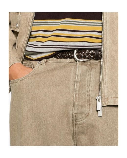 Drole de Monsieur Natural Logo-Patch Belt-Loop Jeans for men