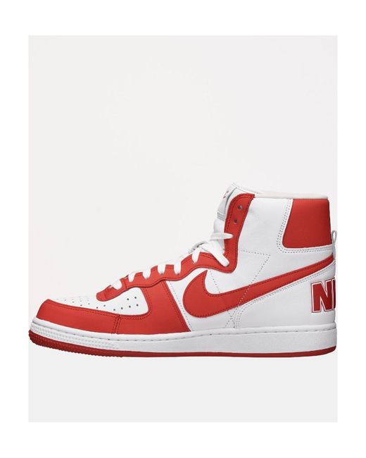 Comme des Garçons Red Homme X Nike Logo Sports Shoes for men
